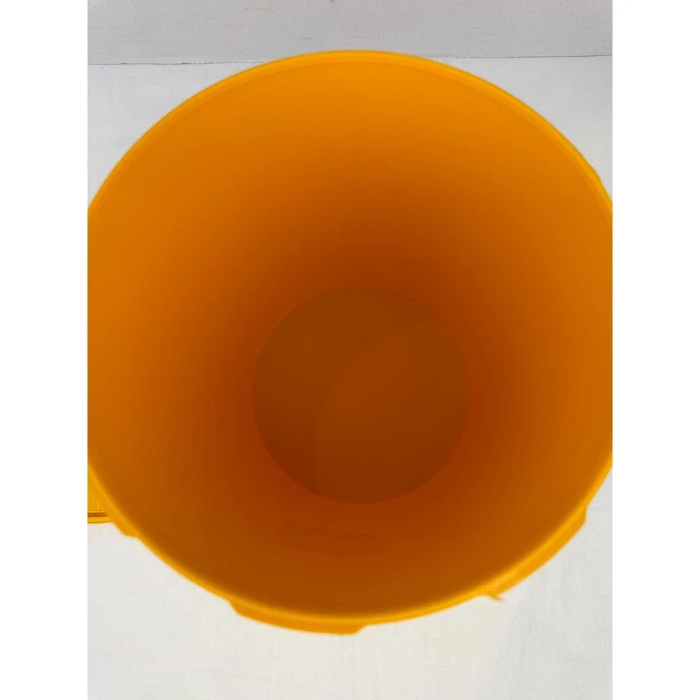 Vintage‎ Tupperware Servalier Canister Yellow Sunburst Lid Floral 1339-3 1205-4